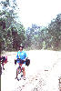 Christiane on the gravel road after Margret River